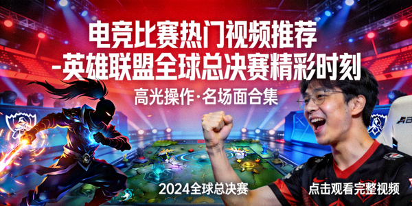 电竞比赛热门视频推荐 - 英雄联盟全球总决赛精彩时刻